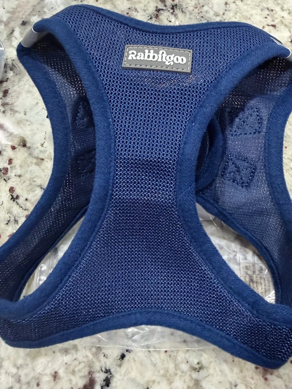 Small Dog Harness size L and Leash Set - Navy Blue